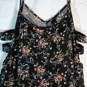 Trixxi Black Floral Cold Shoulder Cami Dress XL